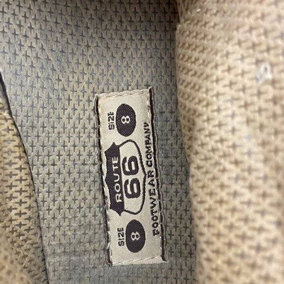 Route 66 Hiking Boots Mens Size 8 Beige Tan Brown Grip Lace Up Loafer Half Boot - Picture 9 of 11